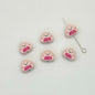 Japanese Rice Ball Metal Beads 8*10mm Enamel Painted Alloy 10pcs 7