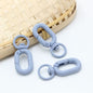 Rubberized Morandi Color Zinc Alloy Swivel Buckle Keychain Clasps 20pcs 8