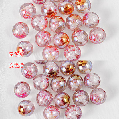 Clear Christmas Tree Inside Resin Beads 16mm Round Colorful 20pcs 8