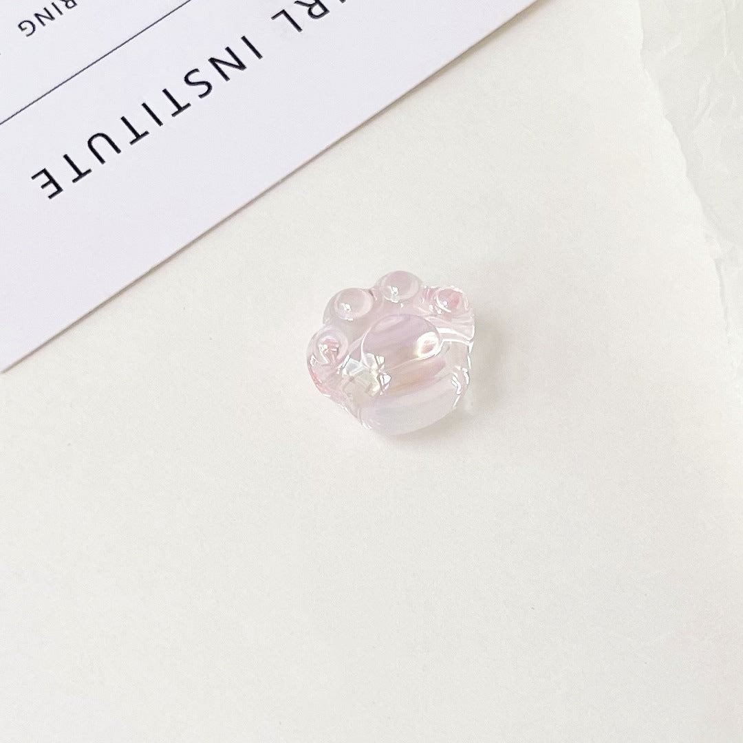 High Transparency UV Plating Cat Claw Acrylic Beads 18.5mm 100pcs 5