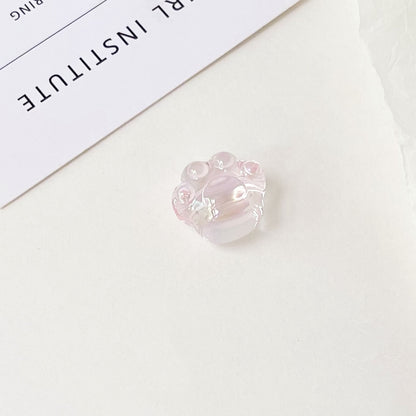 High Transparency UV Plating Cat Claw Acrylic Beads 18.5mm 100pcs 5