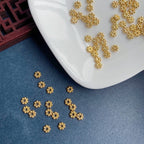Zinc Alloy Snowflake Spacer Beads 4mm 6mm Tibetan Style 1000pcs 2