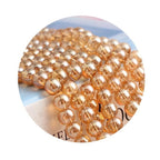 Electroplated Round Glass Beads 4-12mm Champagne Gold Metallic 3