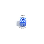 Colored Checkerboard Rounded Acrylic Square Beads 13mm 10pcs 3