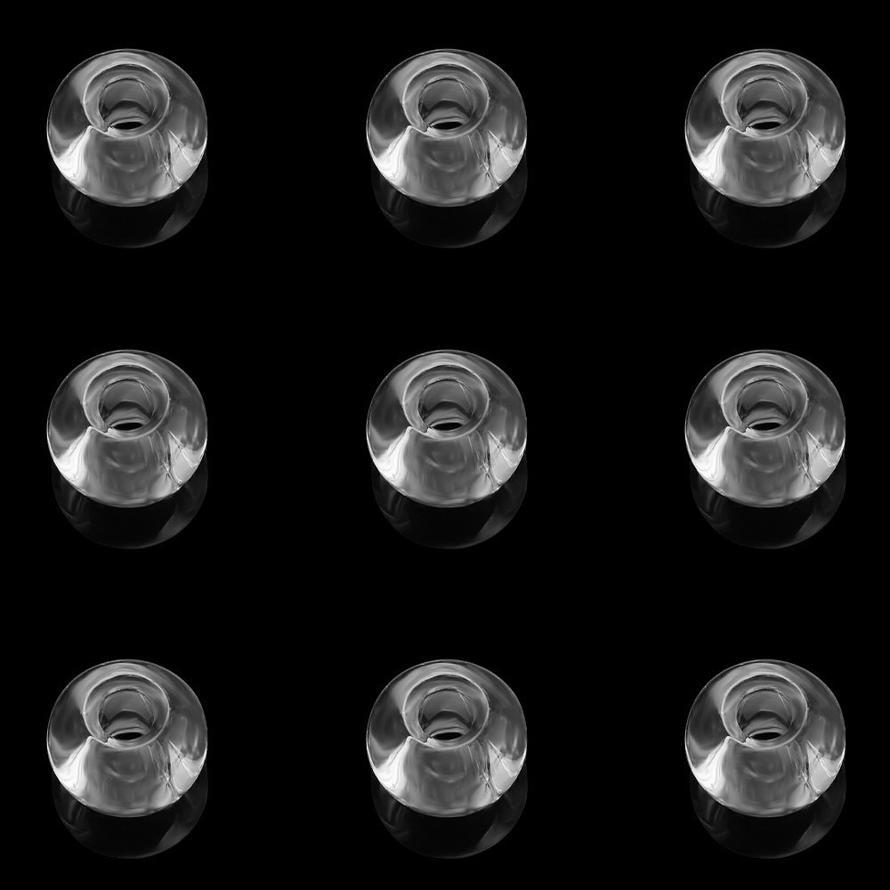Glass Smooth Spacer Beads 8mm 10mm Large Hole Electroplated 50pcs 6