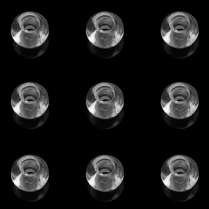 Glass Smooth Spacer Beads 8mm 10mm Large Hole Electroplated 50pcs 6
