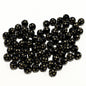 Frosted Round Acrylic Beads 8-10mm Transparent Gold Star 100pcs 10