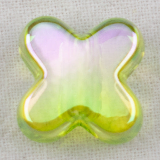 Transparent Clover Acrylic Beads 15x18mm AB Plating Colored 100pcs 9