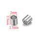 Stainless Steel Tube Metal Beads 1.5/2/2.5mm Crimp Style 200pcs 11
