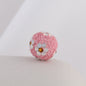 Rhinestone Round Clay Beads 16mm Tiny Daisy Pattern Multicolor 6pcs 9