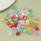 Transparent Heart Star Acrylic Beads 9mm 11mm Fantasy Colors 1pc 3