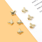 Smooth Butterfly Acrylic Beads 6mm CCB Metallic Gold Rose Silver 200pcs 3