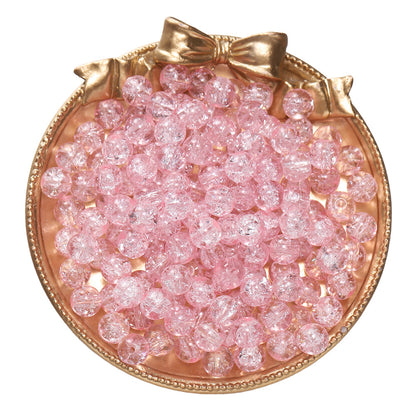 Crackle Round Glass Beads 8mm Colored Hole 1.3mm 50pcs 16