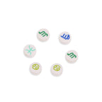 Flat Clay Beads 9mm Multicolor Twelve Constellation Zodiac 100pcs 5