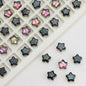 Plated Star Shaped Glass Beads 8mm Rainbow Electroplated 100pcs 8