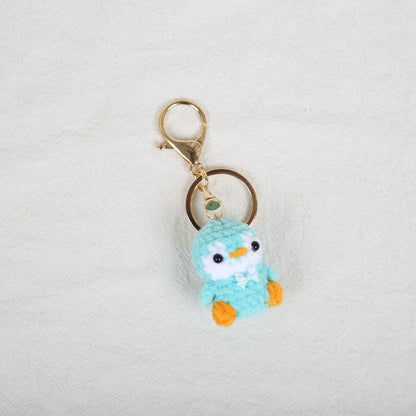 Crochet Penguin Keychain Pastel Colors with Bow Tie 1pc 10