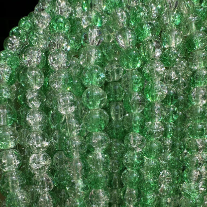 Crackle Glass Beads Round 8mm Dual Color Explosion 10 Strands 9