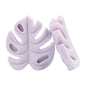 Silicone Focal Beads Leaf Soft Veined Upright Design 20pcs 11