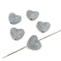 Glossy Painted Lace Heart Acrylic Beads 18mm Colorful Pastel 50pcs 10
