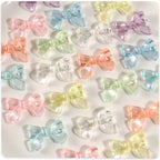 Transparent Bow Acrylic Beads 31mm AB Colored Plating 1pc 3
