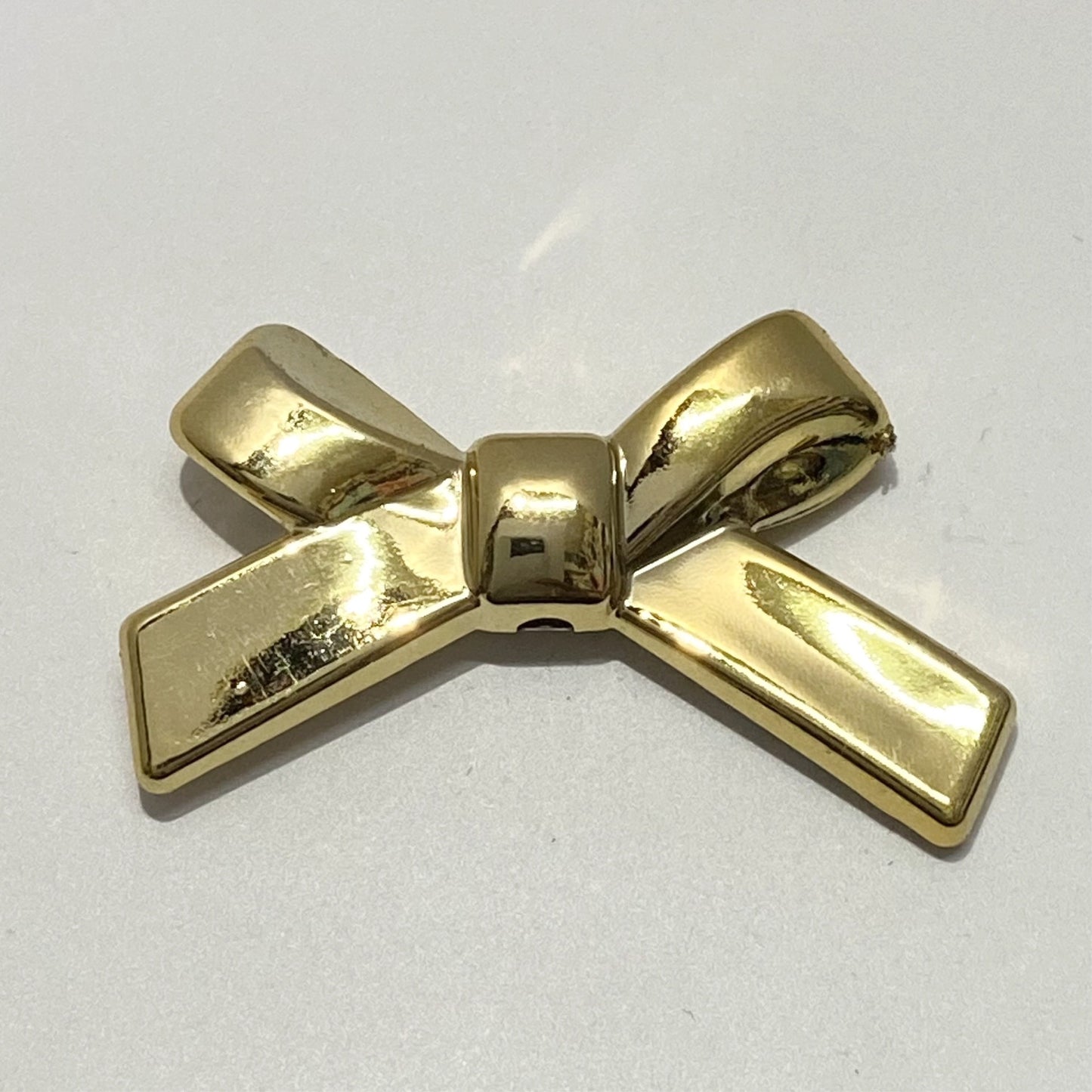 UV Plating Cross Shaped Bow Acrylic Beads 20mm 60pcs 7