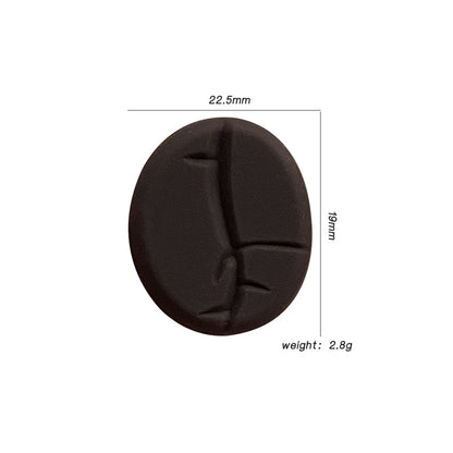 Silicone Focal Beads Coffee Beans Brown Matte Texture 20pcs 2