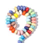 Ceramic Flat Round Spacer Beads 9mm Colored Abacus 55pcs 7