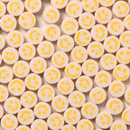 Flat Clay Beads 10mm Colorful Smiley Face Polymer 100pcs 6
