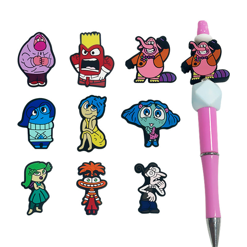 Silicone Focal Beads Inside Out Character Bold Colorful Cartoon 2