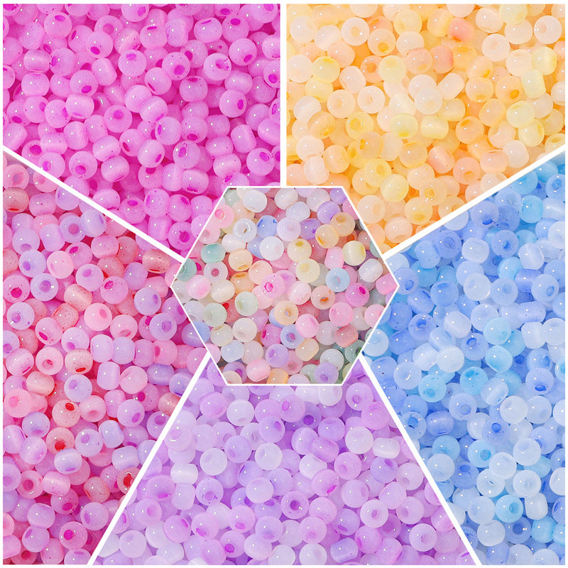 Cat Eye Jade Ice Seed Glass Beads 4mm Soft Pastel Translucent 150pcs