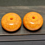 Resin Round Spacer Beads 18mm Imitation Beeswax Crackle 20pcs