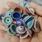 Acrylic Bowl Flower Rhinestone Spacer Beads 25mm 100pcs 3