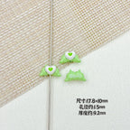 Devil Heart and Kitten Flower Metal Beads 17/15mm Baking Painted 18pcs 8