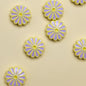 Daisy Metal Beads 13mm Baking Painted Zinc Alloy 20pcs 7