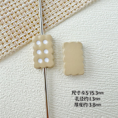 Baking Painted Cookies and Twisted Bow Metal Beads 15mm 21mm 20pcs 13