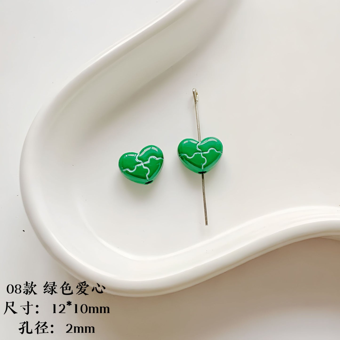 Christmas Enamel Alloy Metal Beads Festive Painted Designs 10pcs 7