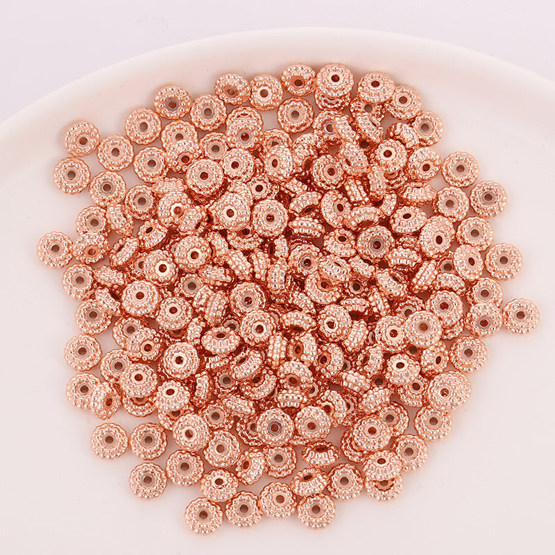 Wheel Shaped Acrylic Beads 8mm CCB Plastic Spacer 500pcs 4