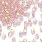 Transparent Square Glass Beads 8mm Iridescent Colors 50pcs 14