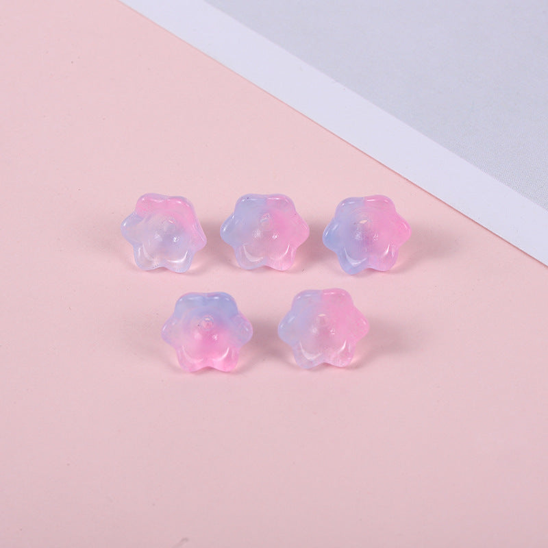 Czech Glass Beads Lily Orchid 10mm Transparent Mixed Colors 100pcs 3