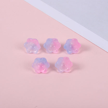 Czech Glass Beads Lily Orchid 10mm Transparent Mixed Colors 100pcs 3