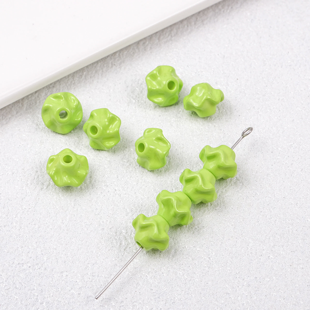 Acrylic Irregular Trim Spacer Beads 10mm 50pcs 12