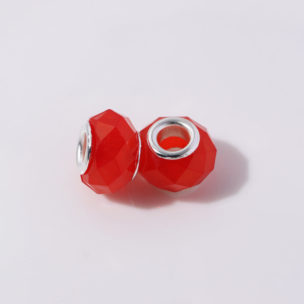 Acrylic Faceted Spacer Beads 9*14mm Jelly Colored 100pcs 10