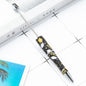 Beadable Pen Plastic Black Barrel Golden Caps Printed Graduation 9