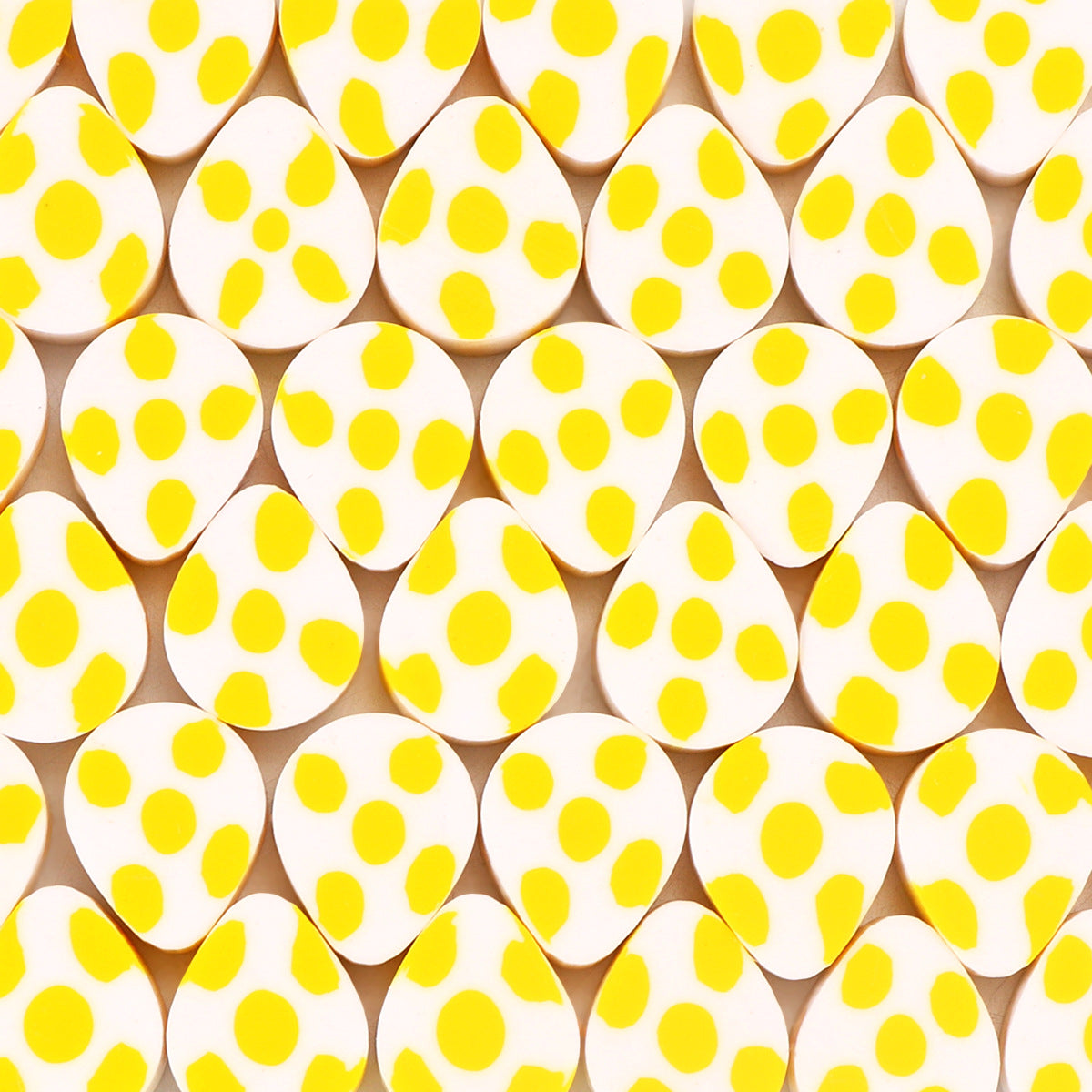 Easter Egg Clay Beads 10mm Colorful Pattern Polymer 100pcs 6