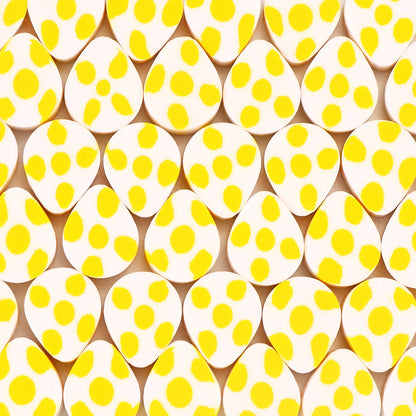 Easter Egg Clay Beads 10mm Colorful Pattern Polymer 100pcs 6