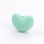 Heart Shaped Silicone Beads 21x30mm Soft Matte Finish 20pcs 20