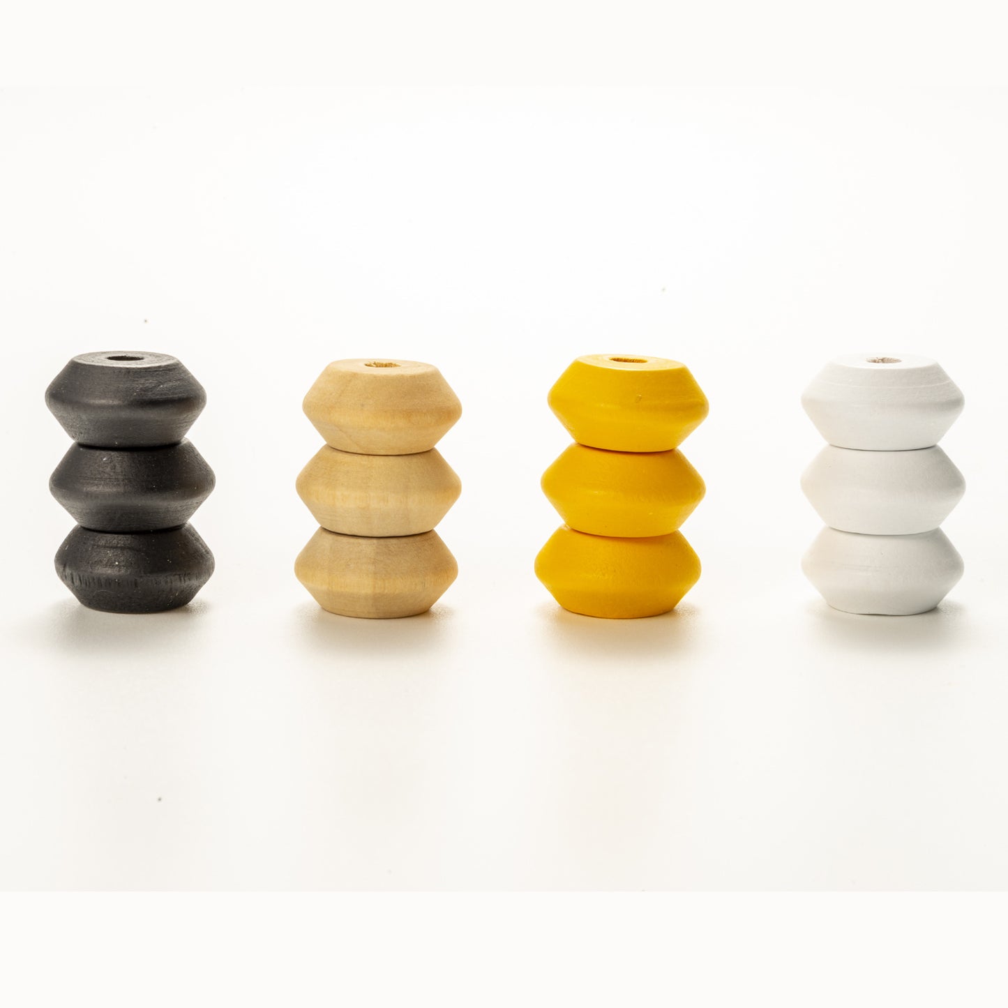 Wood UFO Spacer Beads 20mm Colored 100pcs 2