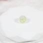 Lampwork Glass Beads Round 10-12mm Transparent Silver Foil Floral 10pcs 7