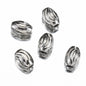 Stainless Steel Oval Metal Beads 3x5mm 5x7mm Curved Arc 20pcs 7