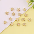 Double-Layer Star Acrylic Beads 6mm Metallic Gold Silver 200pcs 3